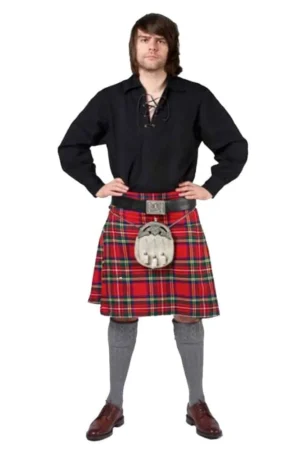 black casual kilt set
