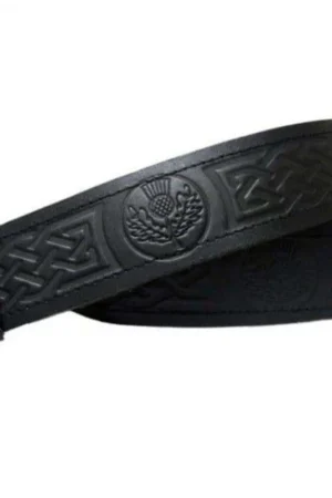 Black Thistle Kilt Belt