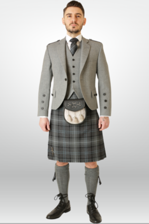 Blue Tweed Argyll Kilt Outfit