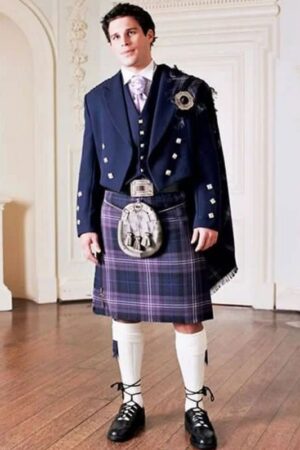 Navy Blue Prince Charlie kilt outfit