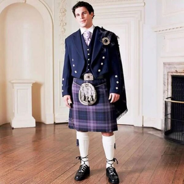 Navy Blue Prince Charlie kilt outfit