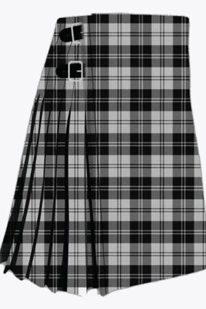 Erskine Black and White Tartan Kilt