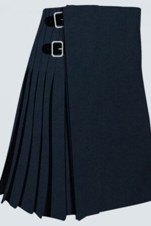 Blue Modern Plain Colored Tartan Kilt for Men