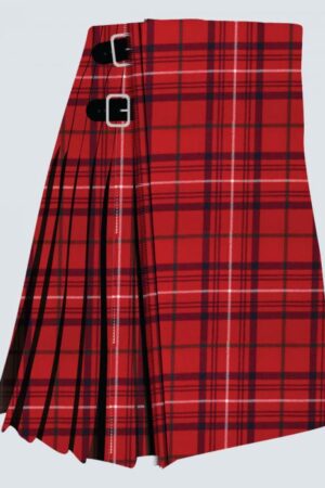 Rose Red Modern Tartan Kilt for Men