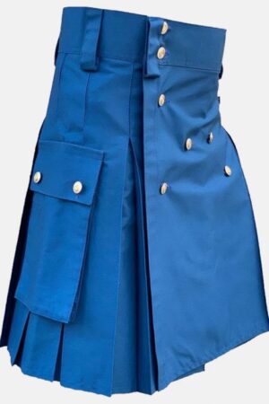Blue Utility Kilt for Men