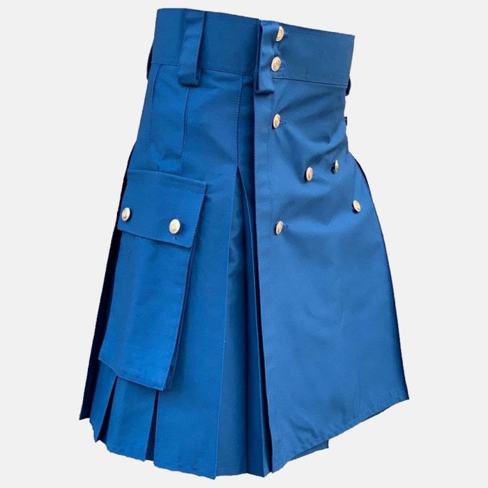 Blue Utility Kilt for Men 1 Blue Utility Kilt for Men