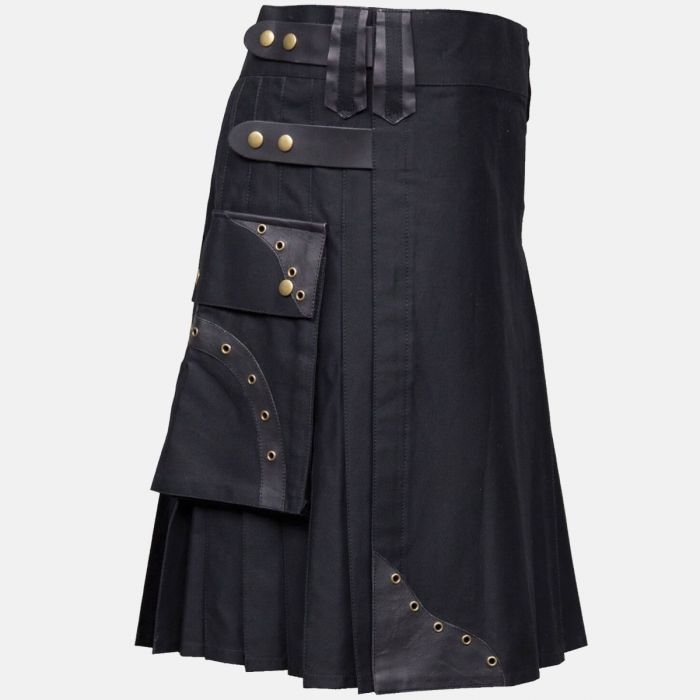 Box Pleated Cargo Utility Kilt for Men 1 Box Pleated Hybrid Cargo Kilt