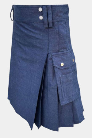 Classic Blue Denim Kilt for Men