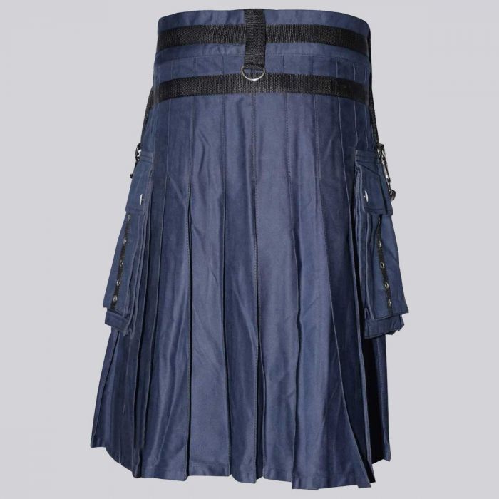 Stylish Utility Kilt With Chains for Men 2 Stylish Utility Kilt With Chains for Men