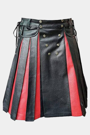 Gladiator with Front Panels Leather Kilt for Men