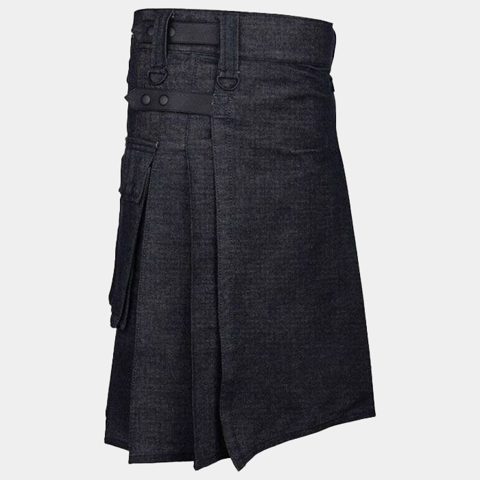 Men's Active Denim Utility Kilt for Men 1 Men's Active Denim Utility Kilt for Men