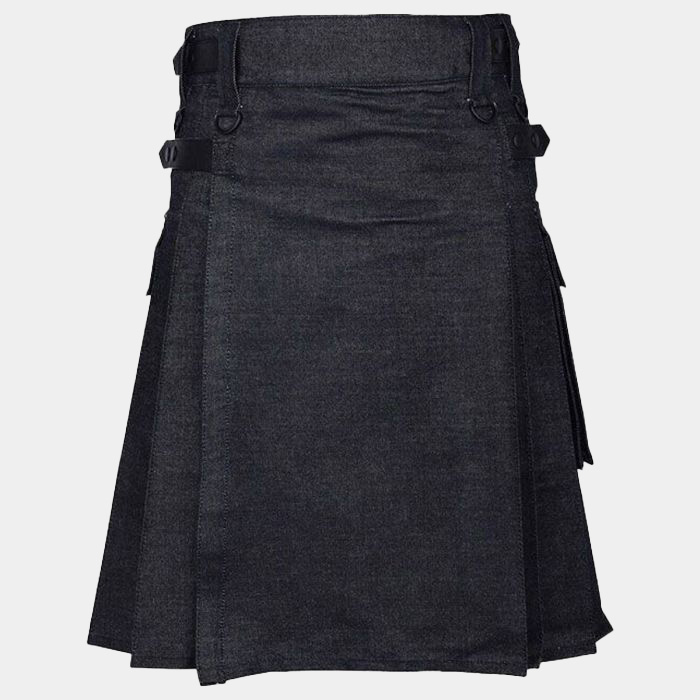 Men's Active Denim Utility Kilt for Men 2 Men's Active Denim Utility Kilt for Men - Image 2