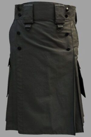 Olive Green Utility Kilt for Men