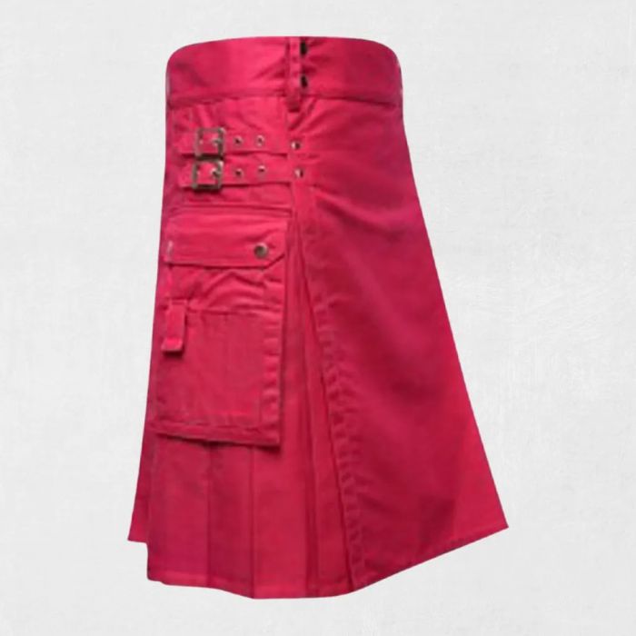 Pink Utility Kilt for Men 1 Premium Quality Pink Utility Kilt