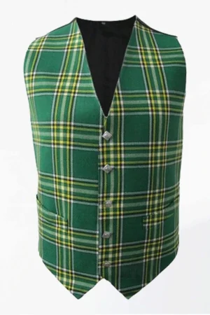Irish National Tartan Waistcoat for Men